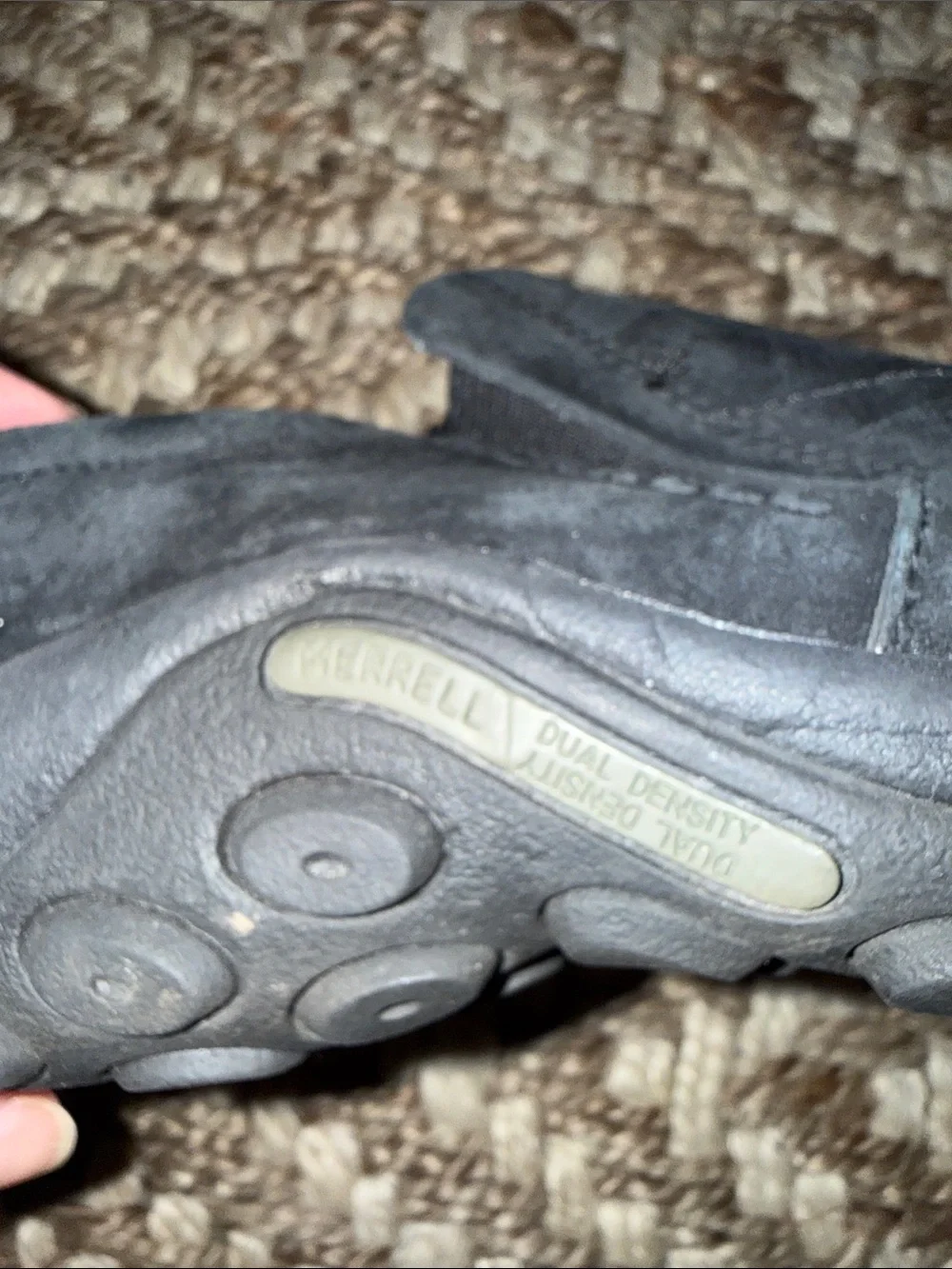 Merrell Women’s Jungle Black Slip-On Suede Casual Shoe - Black size 8 excellent
